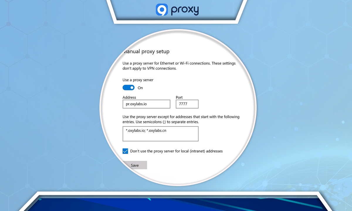 Enter Proxy Information