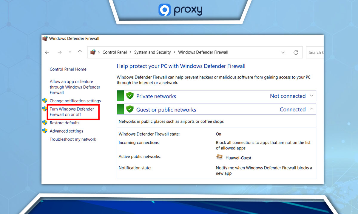 Windows Defender Firewall