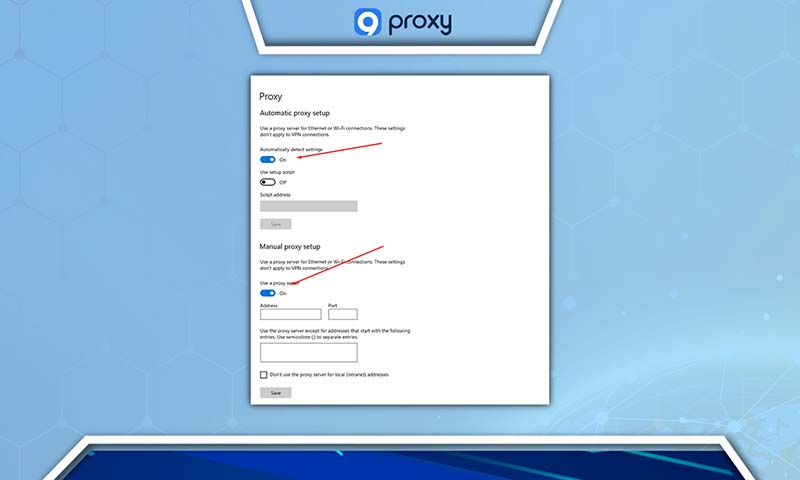 Choose Automatic or Manual Setup