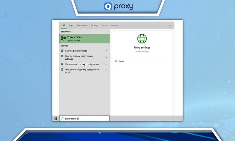 Search for Proxy Settings