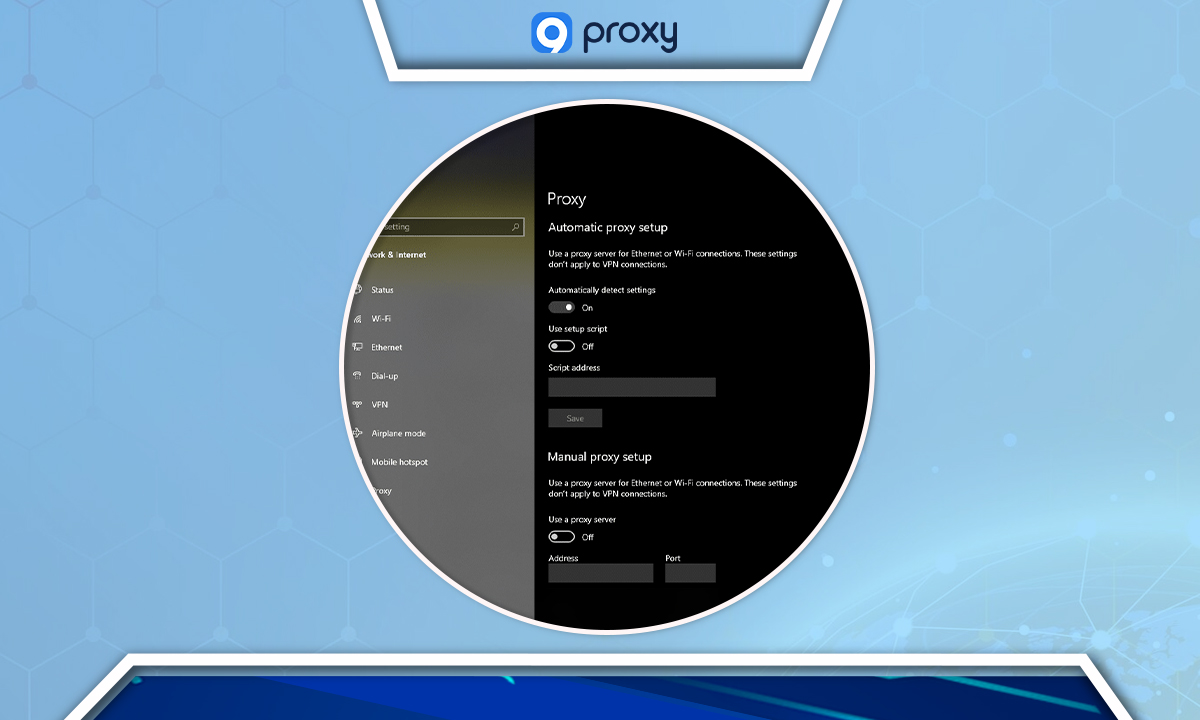 Check Your Proxy Server Settings