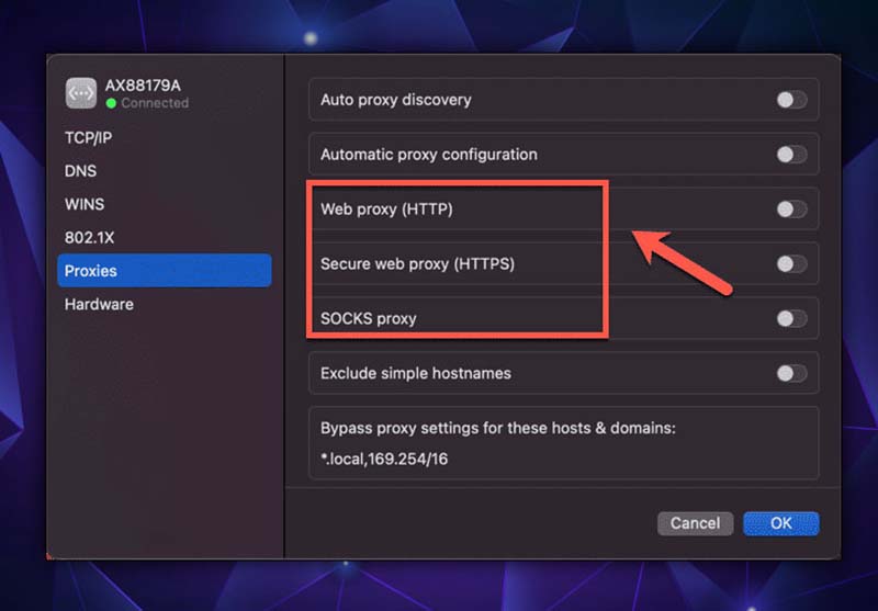 configuring a proxy server