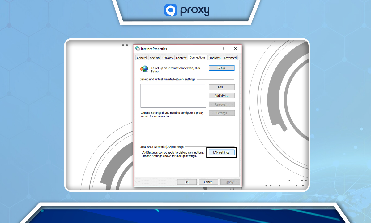 Deselect Proxy Settings Step 1