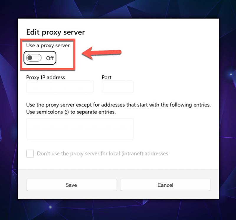 Use a proxy server