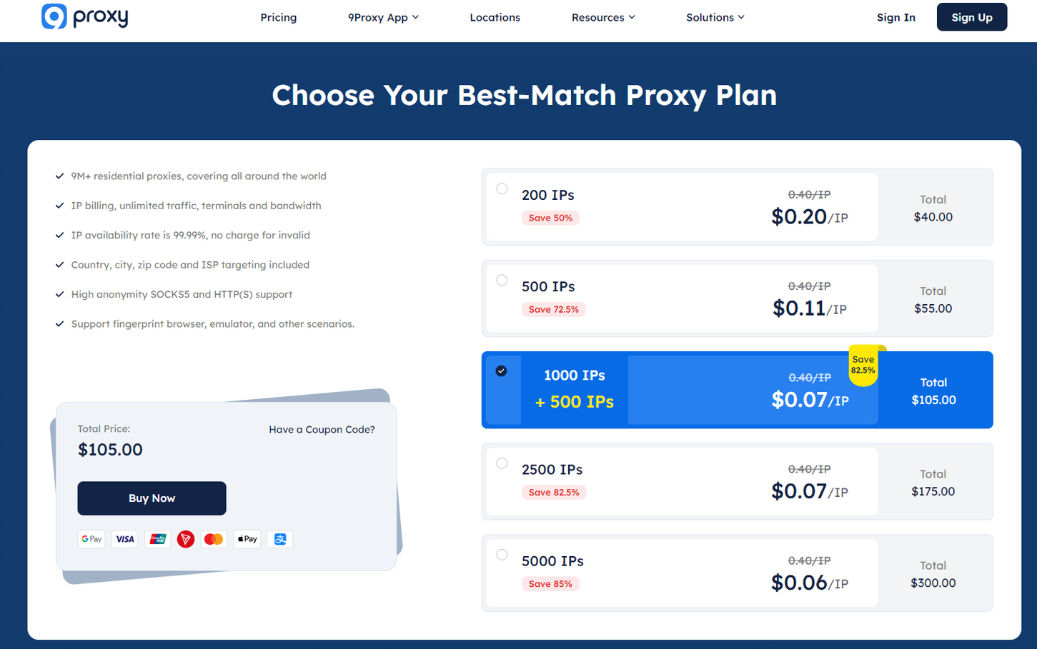 Choose 9proxy for a seamless