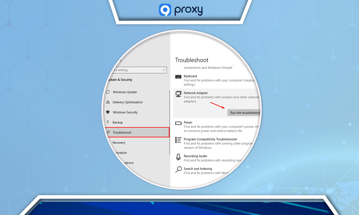 Run Network Troubleshoote