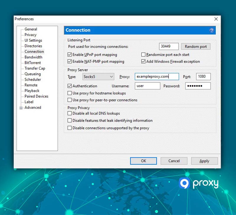 Configure Proxy Settings